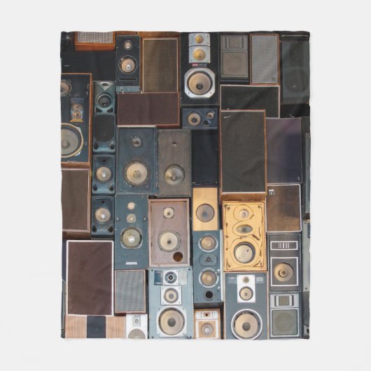 Wand van luidsprekers fleece deken (Voorkant)