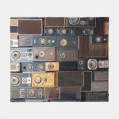 Wand van luidsprekers fleece deken (Voorkant (Horizontaal))