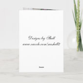 Wand van roze rozen kaart (Achterkant)