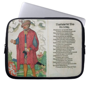 Wandalus, koning van de 'Wenden', uit 'The Origin Laptop Sleeve