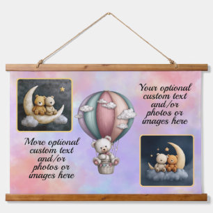 WANDBEHANG - Teddydieren & Halve Manen Hangend Wandkleed