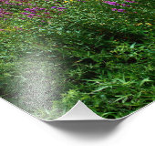 Wandbloemen - Paarse loods met bloem Foto Afdruk (Hoek)