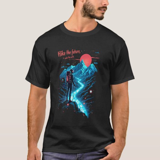 Wandel de Toekomst Code De Pad Tech Coder Wandelar T-shirt (Voorkant)