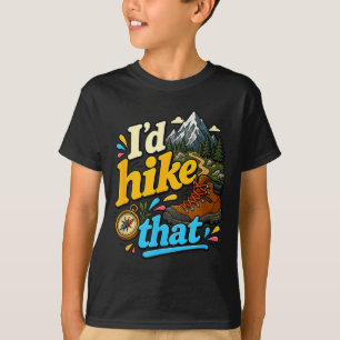 Wandel die grappige rugzaktoerist kampeer wandelen t-shirt