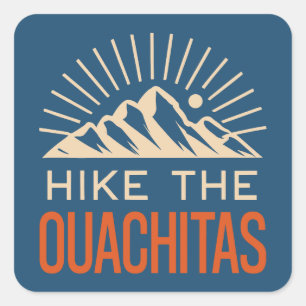 Wandel door de Ouachita Mountains Arkansas Sunburs Vierkante Sticker