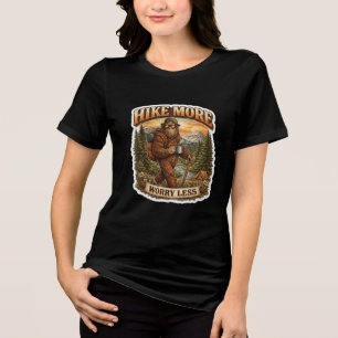 Wandel Meer Maak Je Minder Zorgen Bigfoot Camping Tri-Blend Shirt