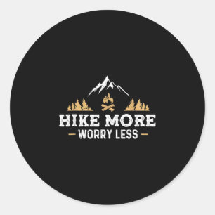 Wandel meer, maak je minder zorgen, grappige wande ronde sticker