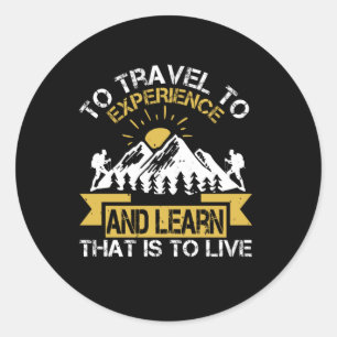 Wandelaar - Live is onderweg naar je eigen ervarin Ronde Sticker