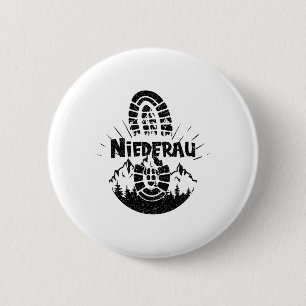 Wandelaar Niederau Tirol Oostenrijk Vakantie  Ronde Button 5,7 Cm