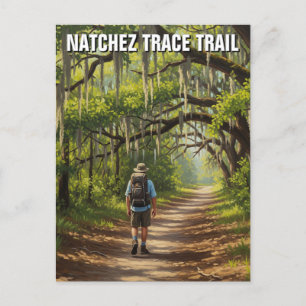 Wandelaar op Natchez Trace Trail Briefkaart