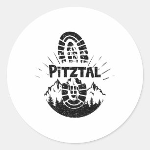 Wandelaar Pitztal Tirol Oostenrijk Vakantie Ronde Sticker