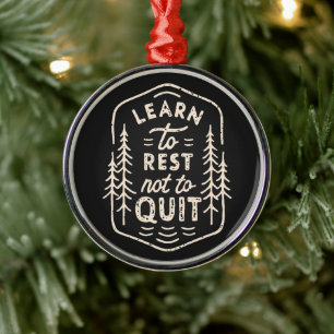 Wandelaar trail runner motivatie retro rustiek zwa metalen ornament