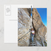 wandelaar via ferrata briefkaart (Voorkant / Achterkant)