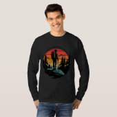 Wandelaar zonsondergang retro t-shirt (Voorkant volledig)
