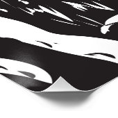 Wandelaars op Wawona Swinging Bridge in Yosemite W Perfect Poster (Hoek)