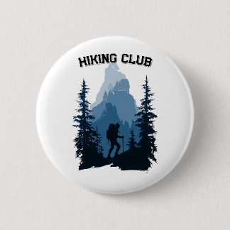 Wandelclub Berg Silhouet Avontuur Grafisch Ronde Button 5,7 Cm