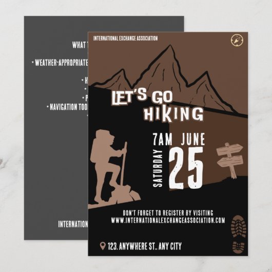 Wandeldag evenement kaart (Voorkant / Achterkant)