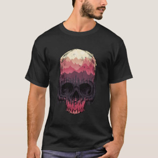 Wandelen Alpinistenwandelaars Alpen Skeleton Mount T-shirt
