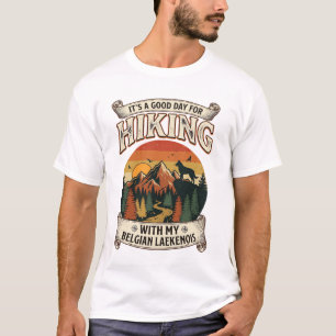 Wandelen Belgische Laekenois Honden Berg Zonsonder T-shirt