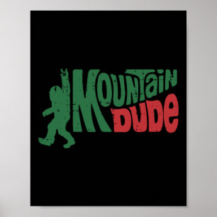Wandelen Bigfoot Berg Kerel Sasquatch Rots Mannen  Poster