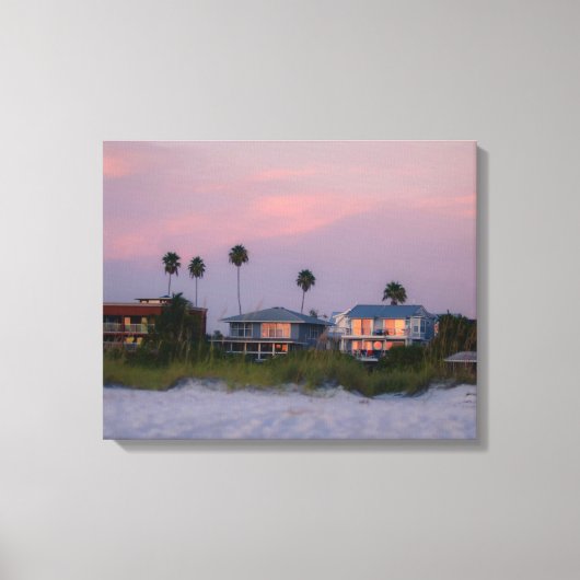 Wandelen bij zonsondergang canvas afdruk (Voorkant)