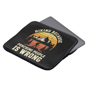 Wandelen Buiten Grappige Wandelaar Laptop Sleeve