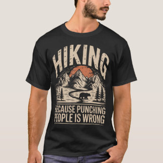 Wandelen Buiten Grappige Wandelaar Natuur Pad T-shirt