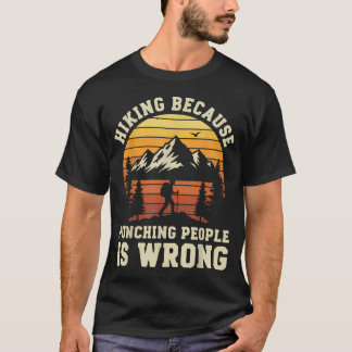 Wandelen Buiten Grappige Wandelaar Natuur Pad T-shirt