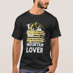 Wandelen Camping Team Home is waar mijn hart is T-shirt