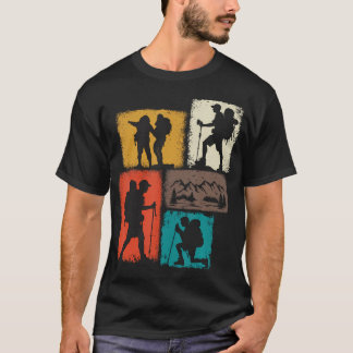 Wandelen Collage Wandelaar Mannen Buitenmens Jeugd T-shirt