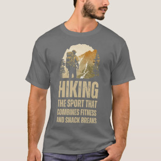 Wandelen De sporthoed combineert fitness en snackp T-shirt