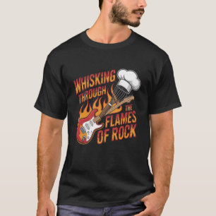 Wandelen door de vlammen van de rots t-shirt