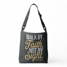 Wandelen door geloof Christelijke canvas tas