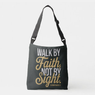 Wandelen door geloof Christelijke canvas tas