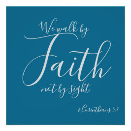 Wandelen door geloof perfect poster