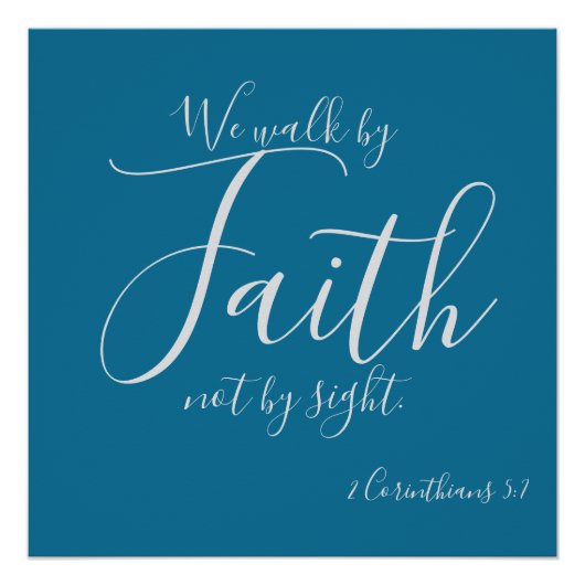 Wandelen door geloof perfect poster (Voorkant)