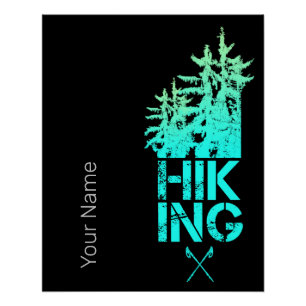 Wandelen en Trekking Outdoor  Bos Design Perfect Poster
