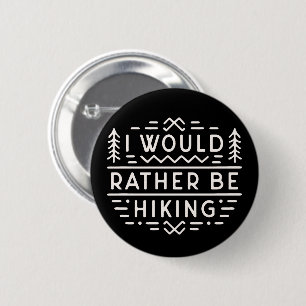 Wandelen grappige introvert wandelaar retro vintag ronde button 5,7 cm