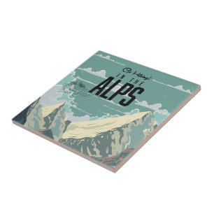 Wandelen in de Alpen Tegeltje