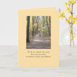 WANDELEN IN DE BOS / NATUUR/QUOTE/BLANKO BINNENKAN KAART
