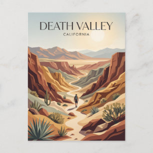 Wandelen in Death Valley National Park Californië Briefkaart