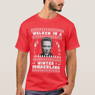 Wandelen in een Winter Wonderland jongens cadeau T-shirt