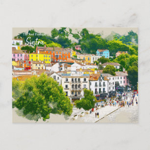 Wandelen in Sintra, Portugal Briefkaart