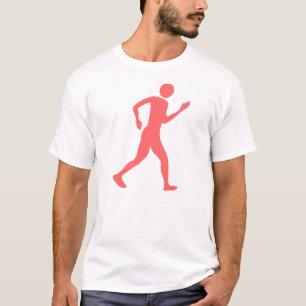 Wandelen in wedstrijdverband - Tropisch roze T-shirt
