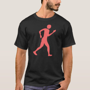 Wandelen in wedstrijdverband - Tropisch roze T-shirt