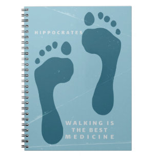 Wandelen is het beste medicijn Hippocrates citaat Notitieboek