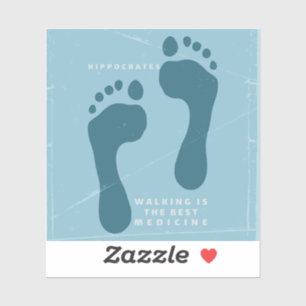 Wandelen is het beste medicijn Hippocrates citaat Sticker