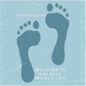 Wandelen is het beste medicijn Hippocrates citaat Sticker (Voorkant)