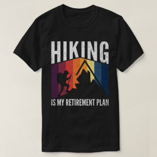 Wandelen is mijn pensioenplan zonsondergang t-shirt