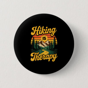 Wandelen is therapie ronde button 5,7 cm